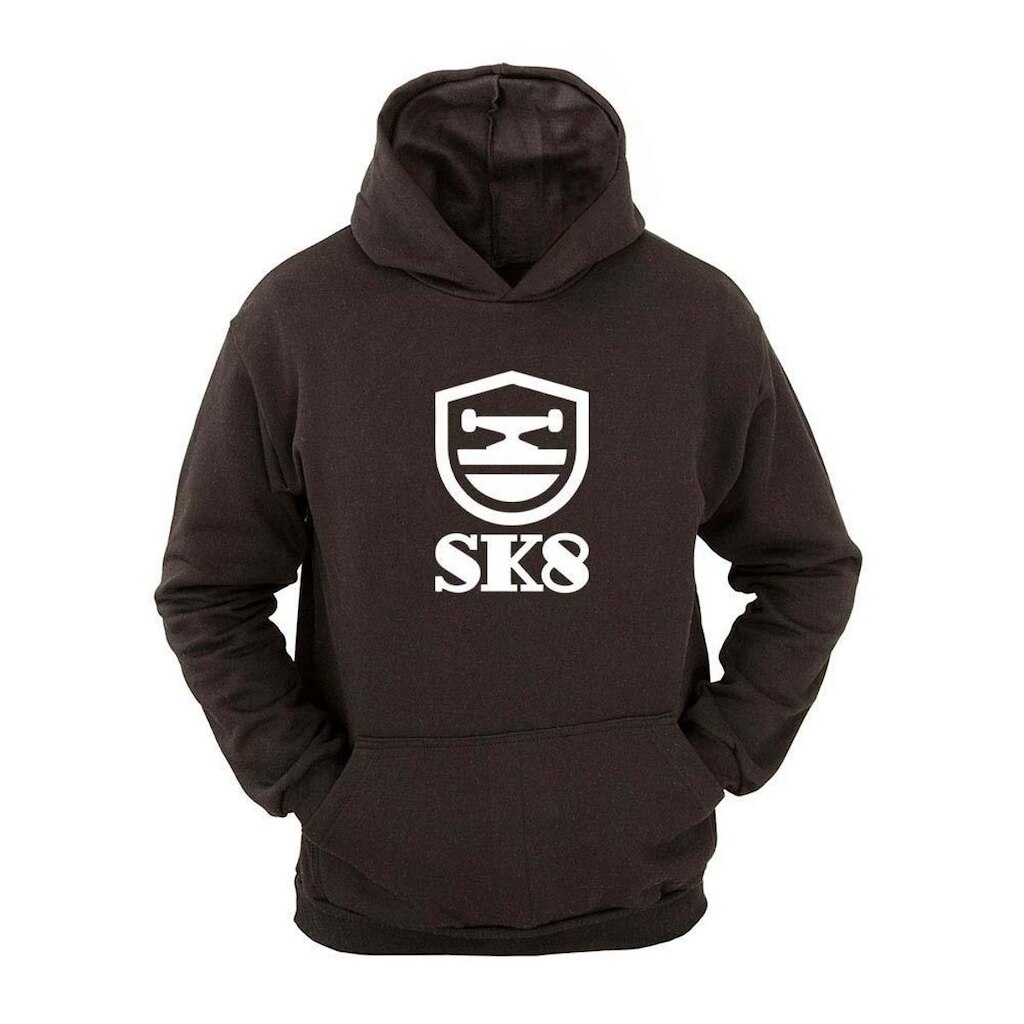 Moletom Masculino Canguru SK8 Estampado com Capuz Estilo