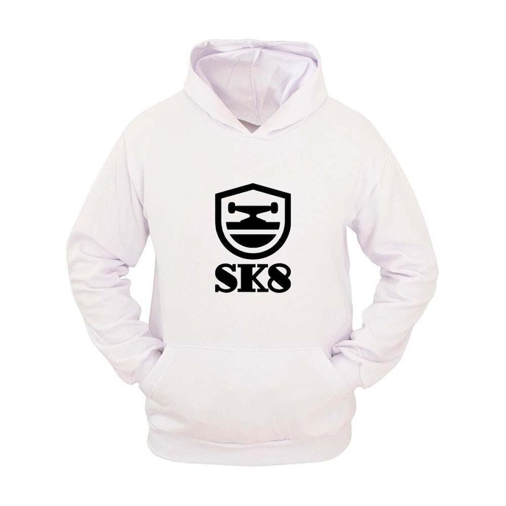 Moletom Masculino Canguru SK8 Estampado com Capuz Estilo