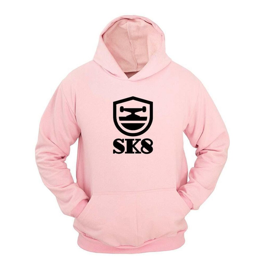 Moletom Masculino Canguru SK8 Estampado com Capuz Estilo