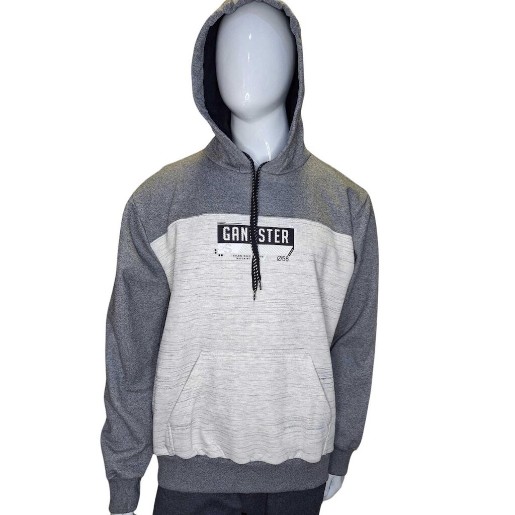 Moletom Masculino da Gangster, Branco com cinza