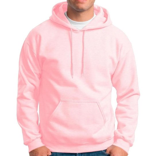 Moletom Masculino e Feminino Canguru Liso Blusa de Frio Com capuz - Rosa Menor preço em Moletom Masculino e Feminino Canguru Liso Blusa de Frio Com capuz - Rosa