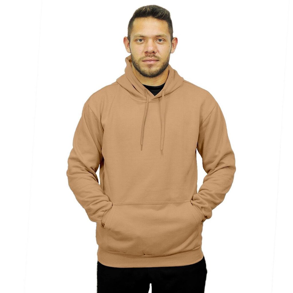 Moletom Masculino Feminino Canguru Liso Capuz Ajustável