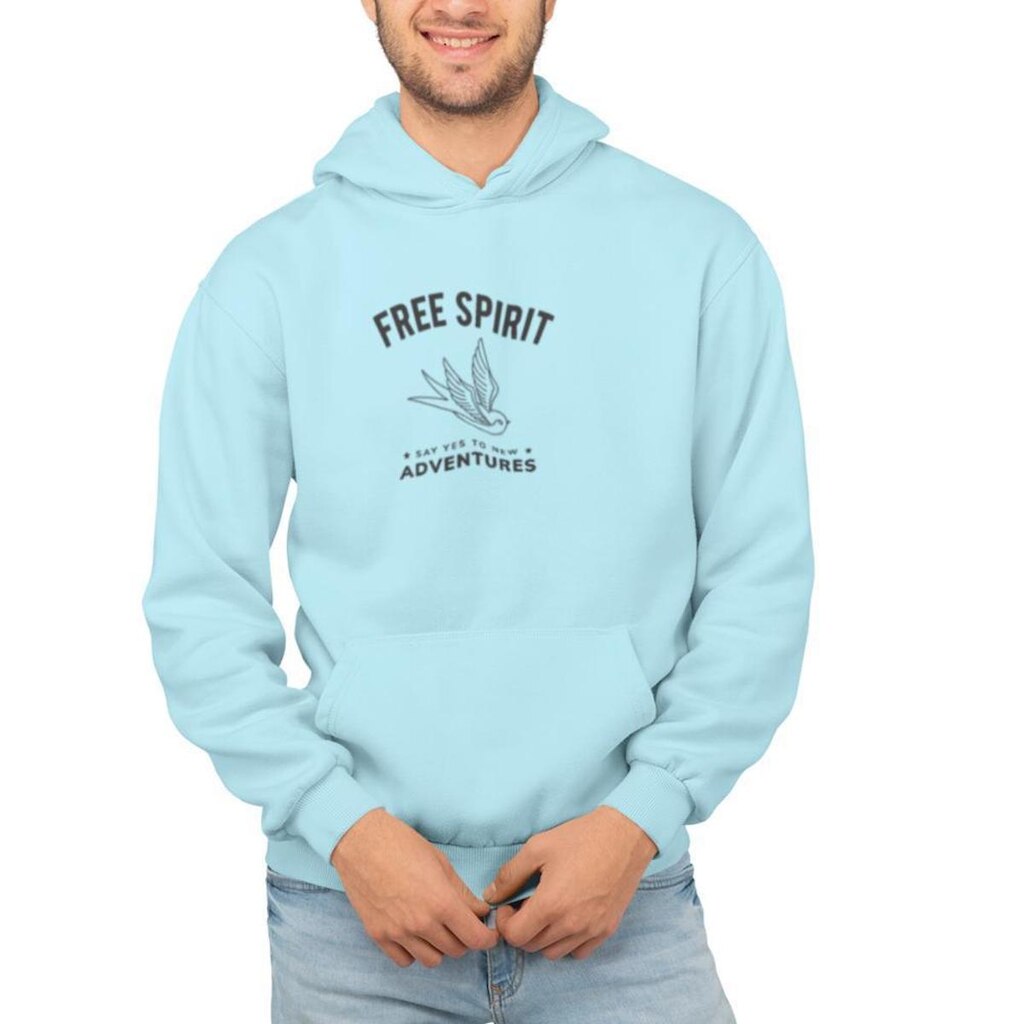 Moletom Masculino Feminino Capuz Estampado Free Spirit 