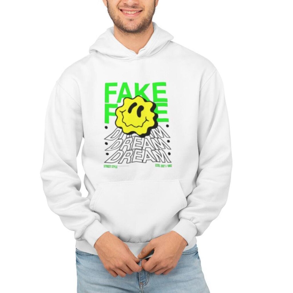 Moletom Masculino Feminino Estampado Smile Capuz