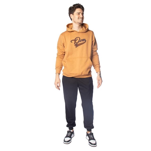 Moletom Masculino Over Surf Capuz Logo Texturizado Caramelo