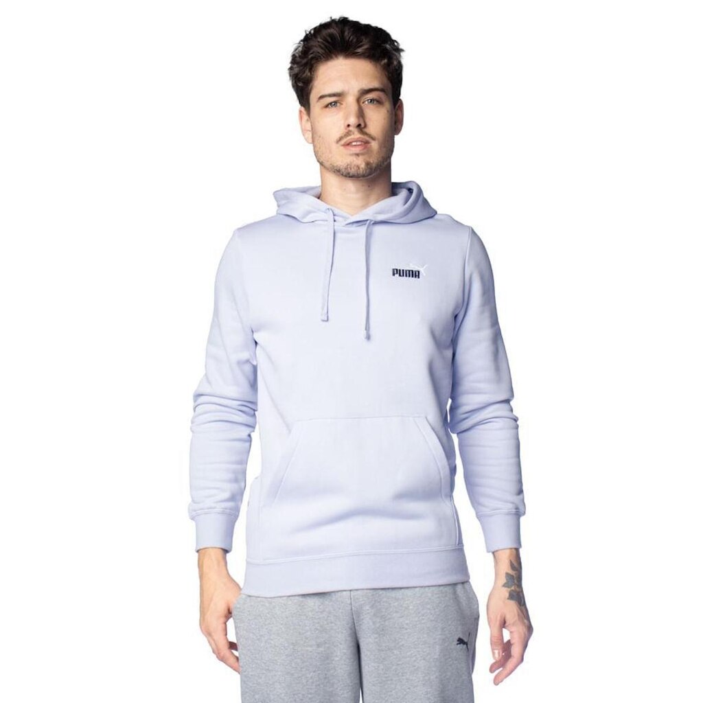 Moletom Masculino Puma Capuz Estampa Logo Azul Claro