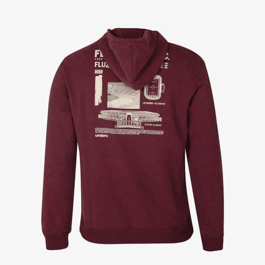 Moletom Masculino Umbro Fluminense Viagem 2025 Bordô Netshoes