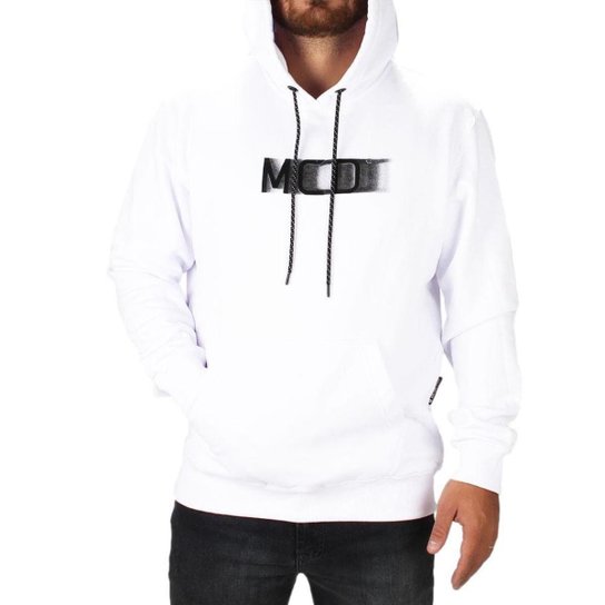 Moletom MCD Canguru Desfoque Masculino - Branco