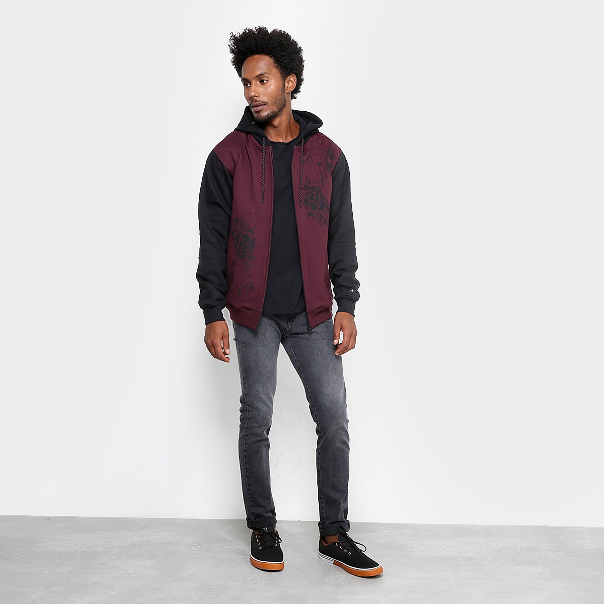jaket harrington moletom com capuz