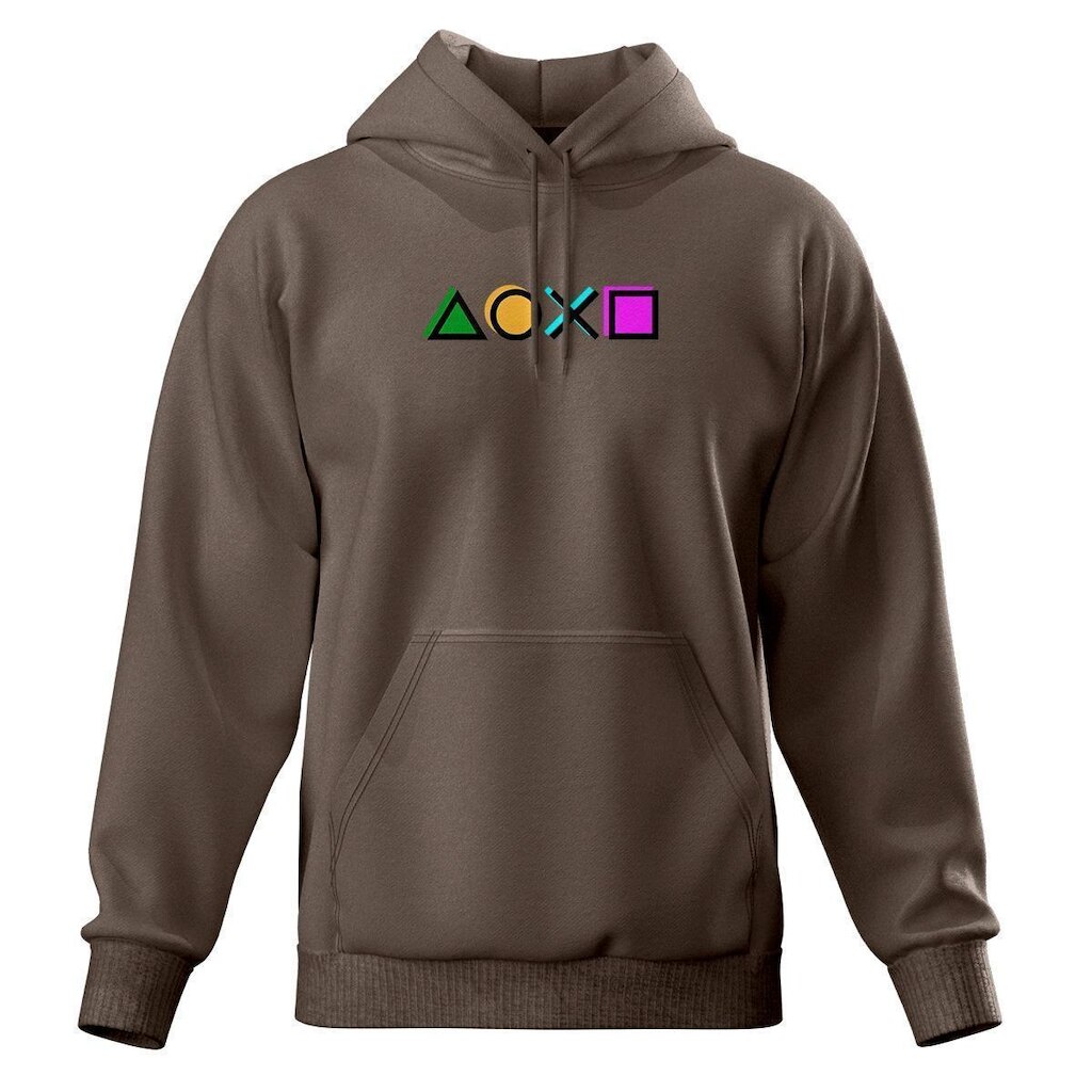 Moletom Modelo Canguru Blusa De Frio Estampada e Capuz Top