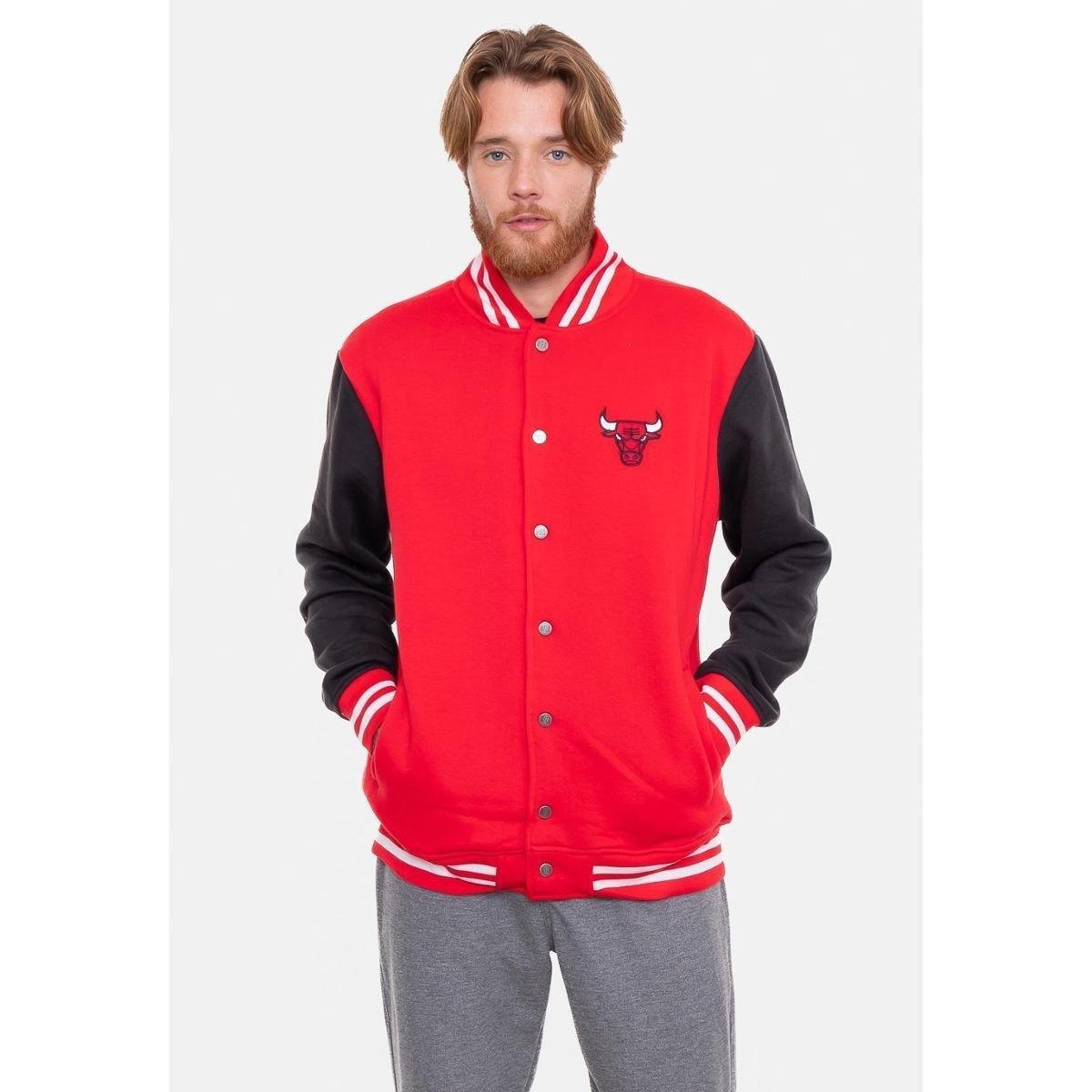 Blusa Moletom Chicago Bulls Moletom New Era Vermelho Moletom Nba