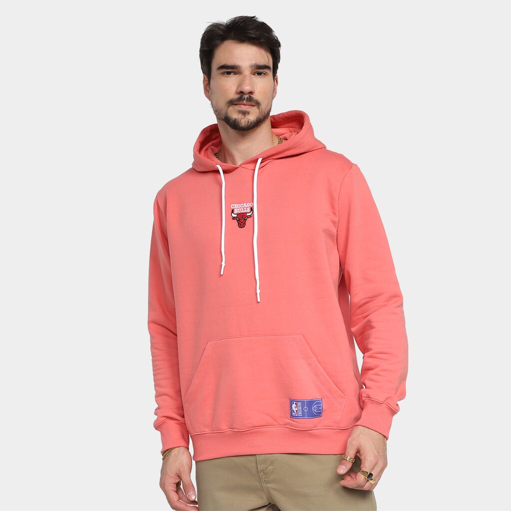 Moletom NBA Chicago Bulls Mini Logo Soft Capuz Masculino