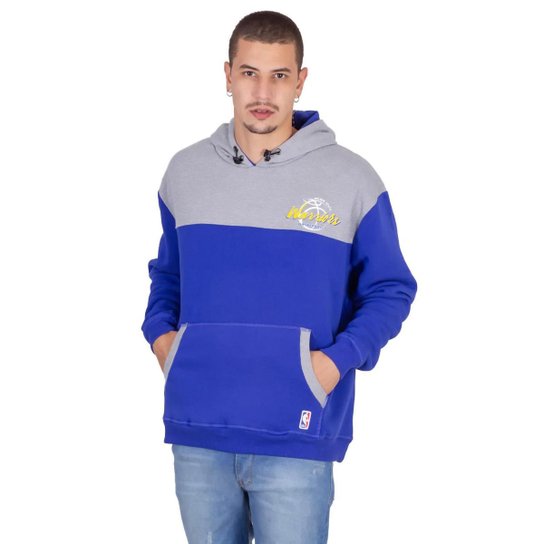 Moletom NBA Fechado Golden State Warriors Masculino - Azul