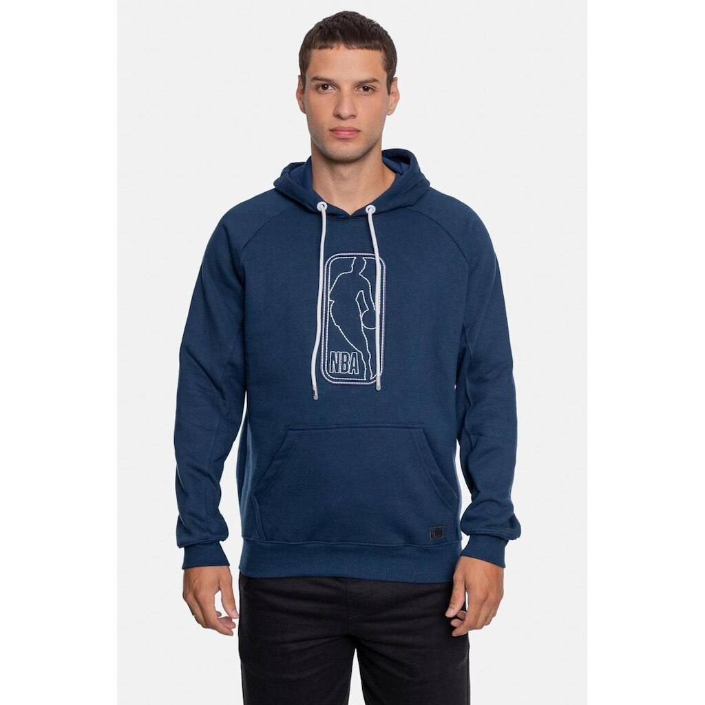 Moletom NBA Logo Canguru Fechado Masculino
