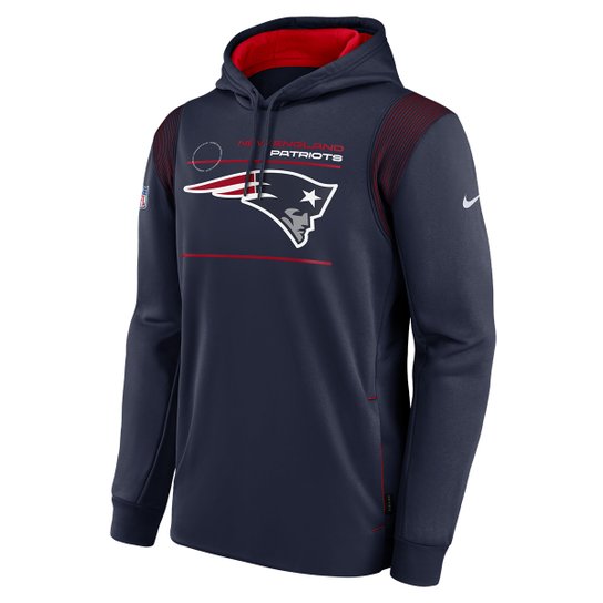 Moletom New England Patriots Nike Therma Masculino - Marinho+Vermelho Menor preço em Moletom New England Patriots Nike Therma Masculino - Marinho+Vermelho