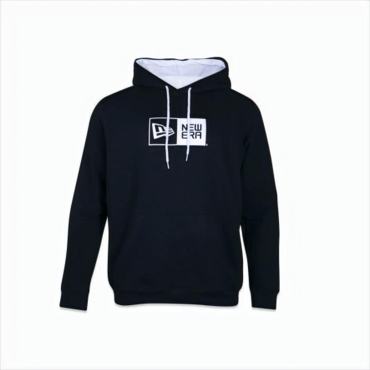 Moletom New Era Basico Sazonal Duo Logo Box Masculino Preto