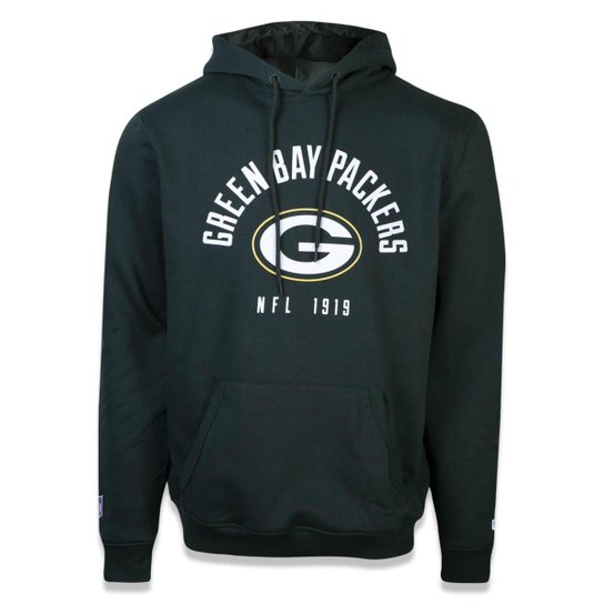 Moletom New Era Canguru Fechado Green Bay Packers NFL - Verde Militar