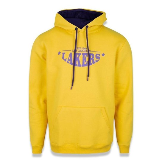 MOLETOM NEW ERA CANGURU FECHADO NBA LOS ANGELES LAKERS COLLEGE