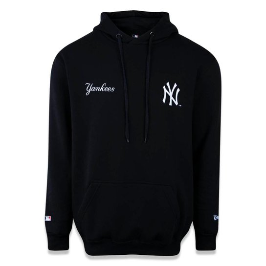 Moletom New Era Canguru Fechado New York Yankees MLB - Preto