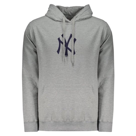 Moletom New Era Mlb Ny Yankees Canguru Litte Masculino Cinza