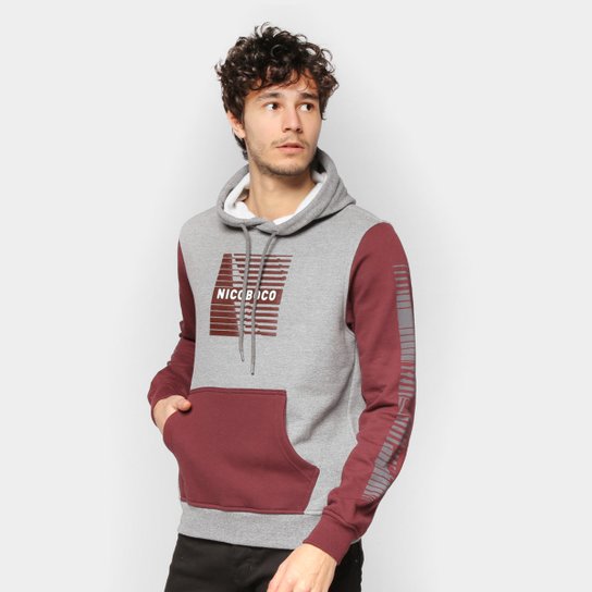 Moletom Nicoboco Dillingham Canguru Masculino - Mescla Escuro
