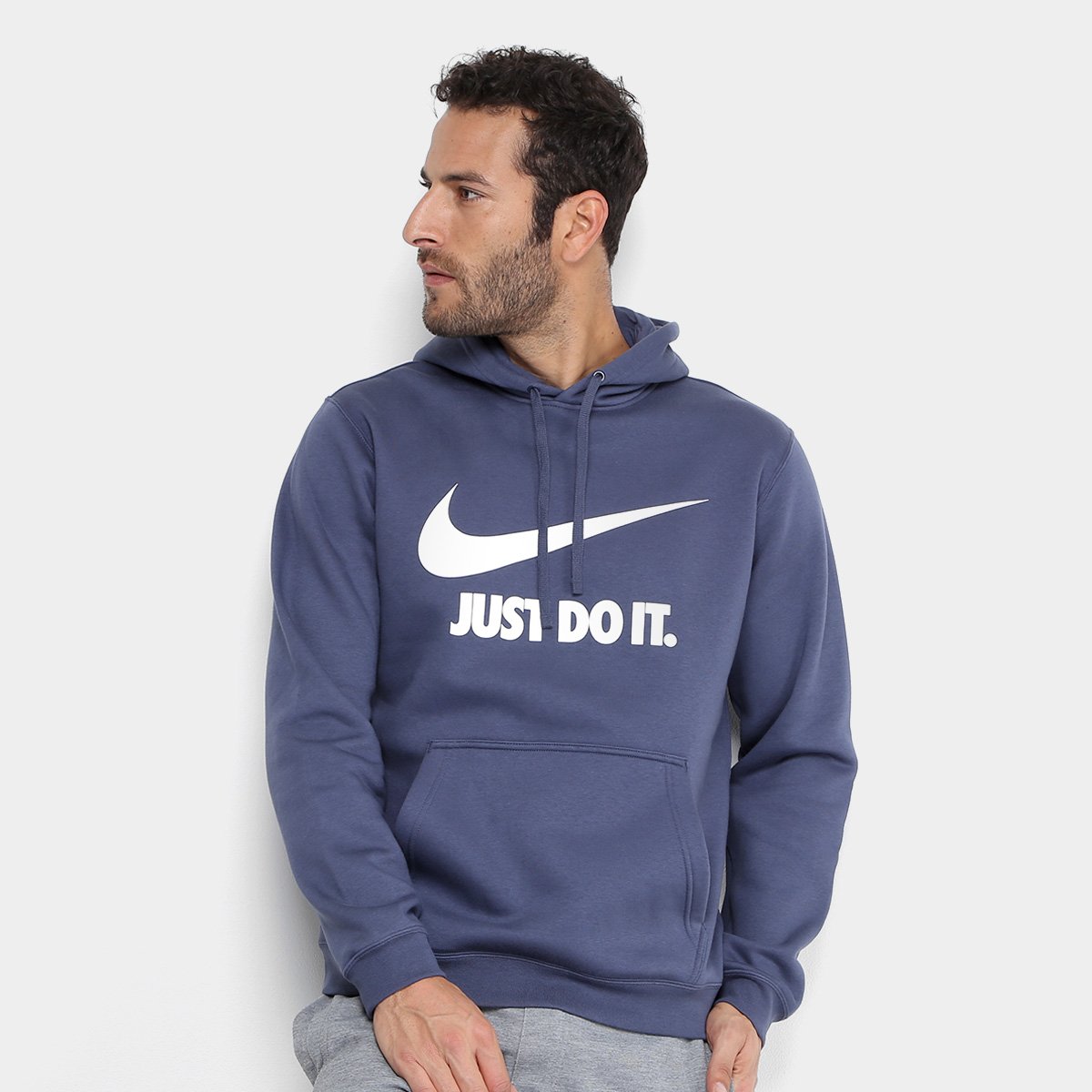 blue nike just do it moletom com capuz