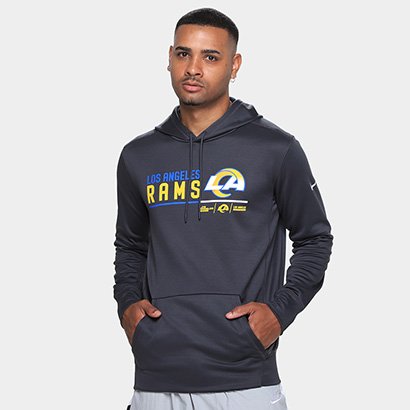 Moletom Nike NFL Los Angeles Rams Therma C/ Capuz Masculino - Masculino