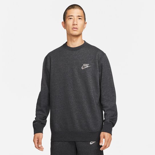 Moletom Nike Sportswear Sport Essentials+ Masculino - Preto Menor preço em Moletom Nike Sportswear Sport Essentials+ Masculino - Preto