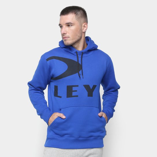 Moletom Oakley Big Ellipse Pullover Canguru Masculino - Azul Royal Menor preço em Moletom Oakley Big Ellipse Pullover Canguru Masculino - Azul Royal