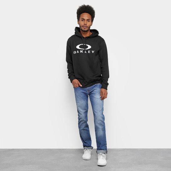 Moletom Oakley Dual Pullover Masculino Preto Netshoes