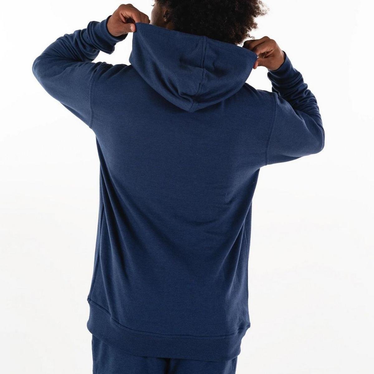 half zip pullover moletom com capuz