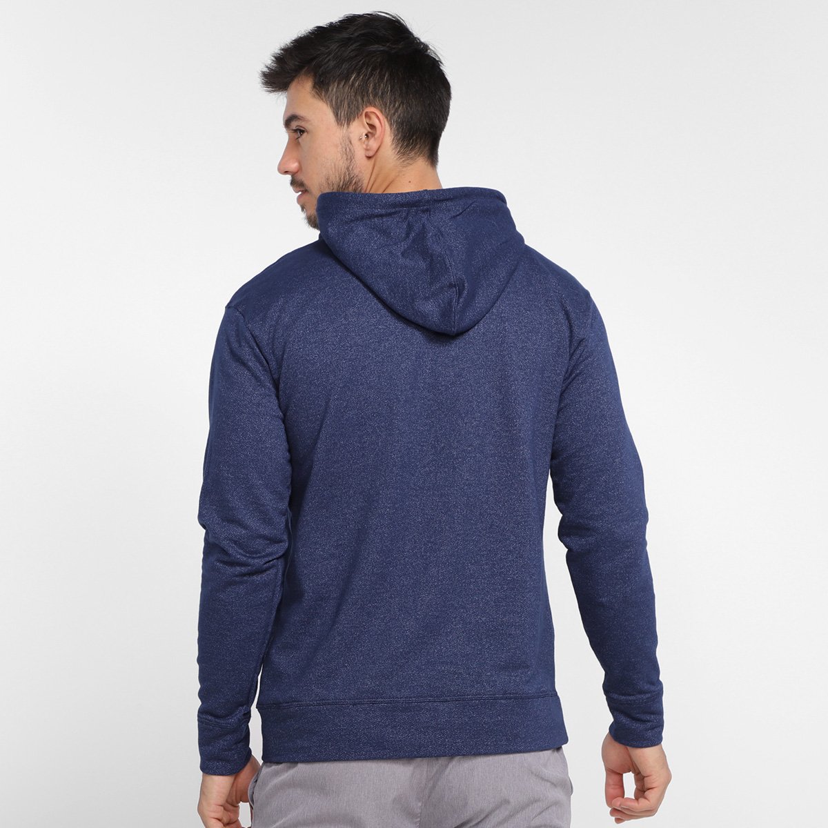 grey pull over moletom com capuz