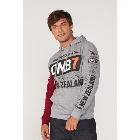 Moletom Onbongo Fechado Com Capuz Masculino - Cinza