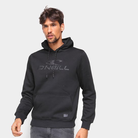 Moletom O'Neill Logo Canguru Masculino - Preto Menor preço em Moletom O'Neill Logo Canguru Masculino - Preto