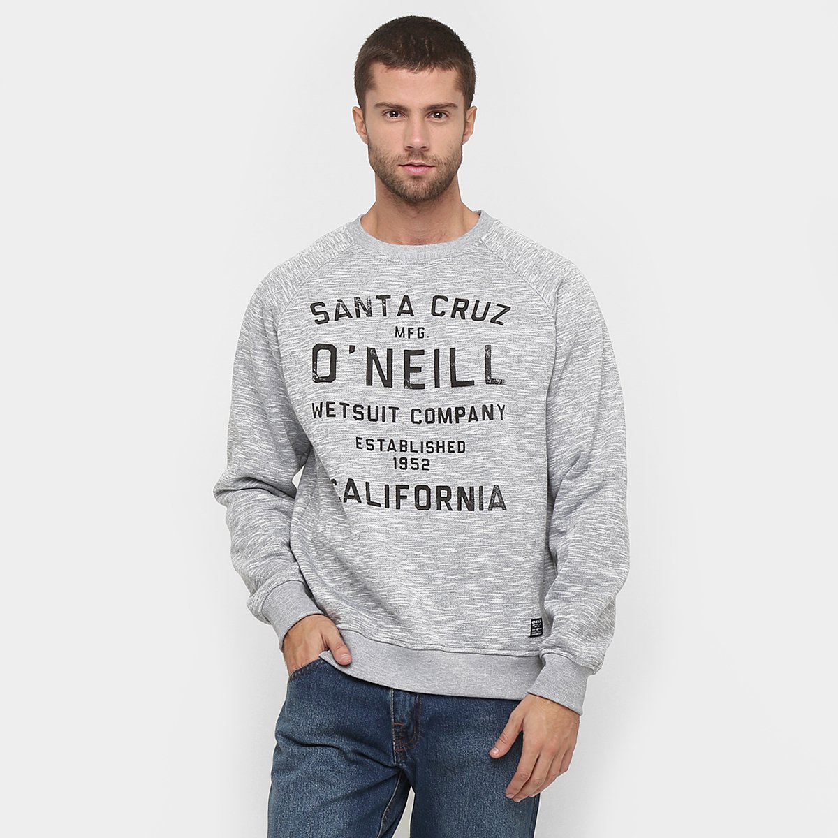 gray santa cruz moletom com capuz