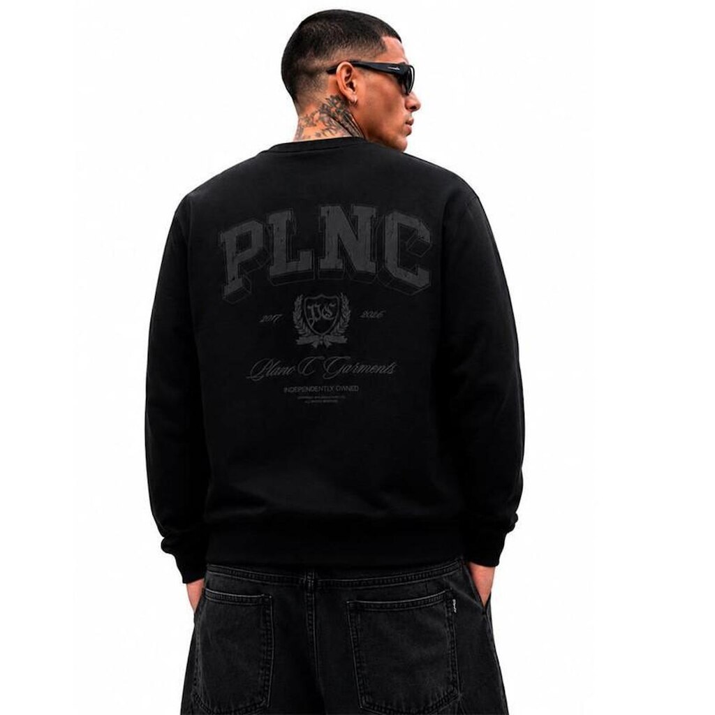 Moletom Plano C Careca CrewNeck Celestial Preto