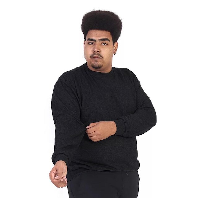Moletom Plus Size Masculino Sem Capuz