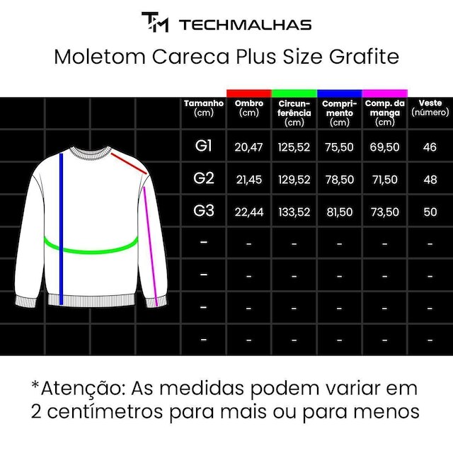 Moletom Plus Size Masculino Sem Capuz