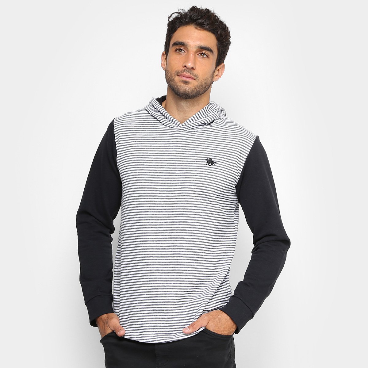 polo vest with moletom com capuz