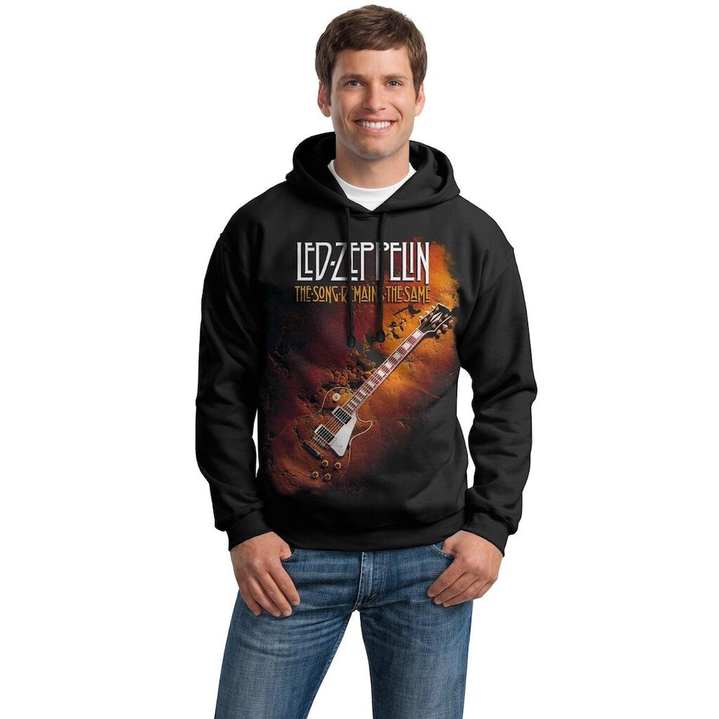 Moletom Preto da Banda Led Zeppelin C/Capuz  Bomber Rock