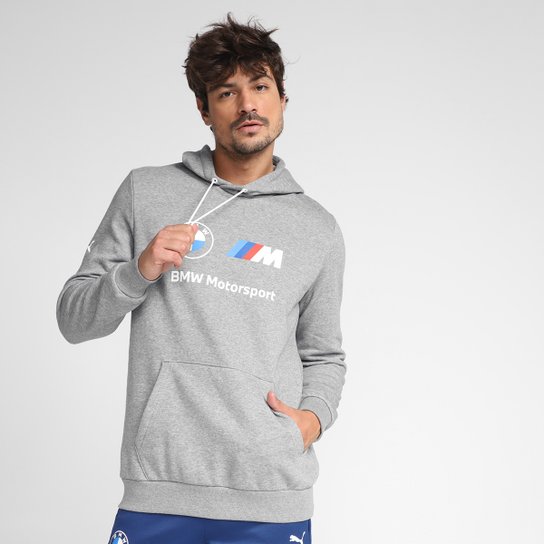Moletom Puma BMW MMS Essentials Fleece Canguru Masculino - Cinza Menor preço em Moletom Puma BMW MMS Essentials Fleece Canguru Masculino - Cinza