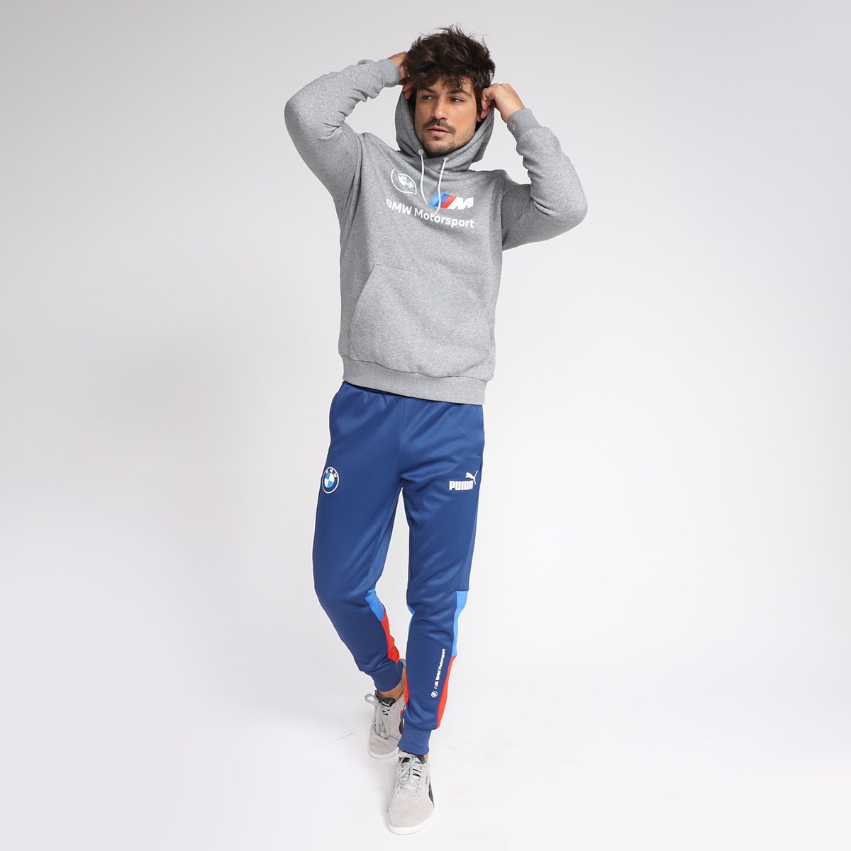 Moletom Puma BMW MMS Essentials Fleece Canguru Masculino - 3