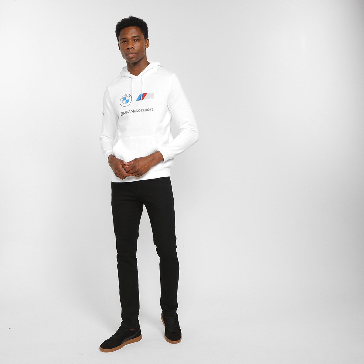 Moletom Puma BMW MMS Essentials Fleece Canguru Masculino - 3
