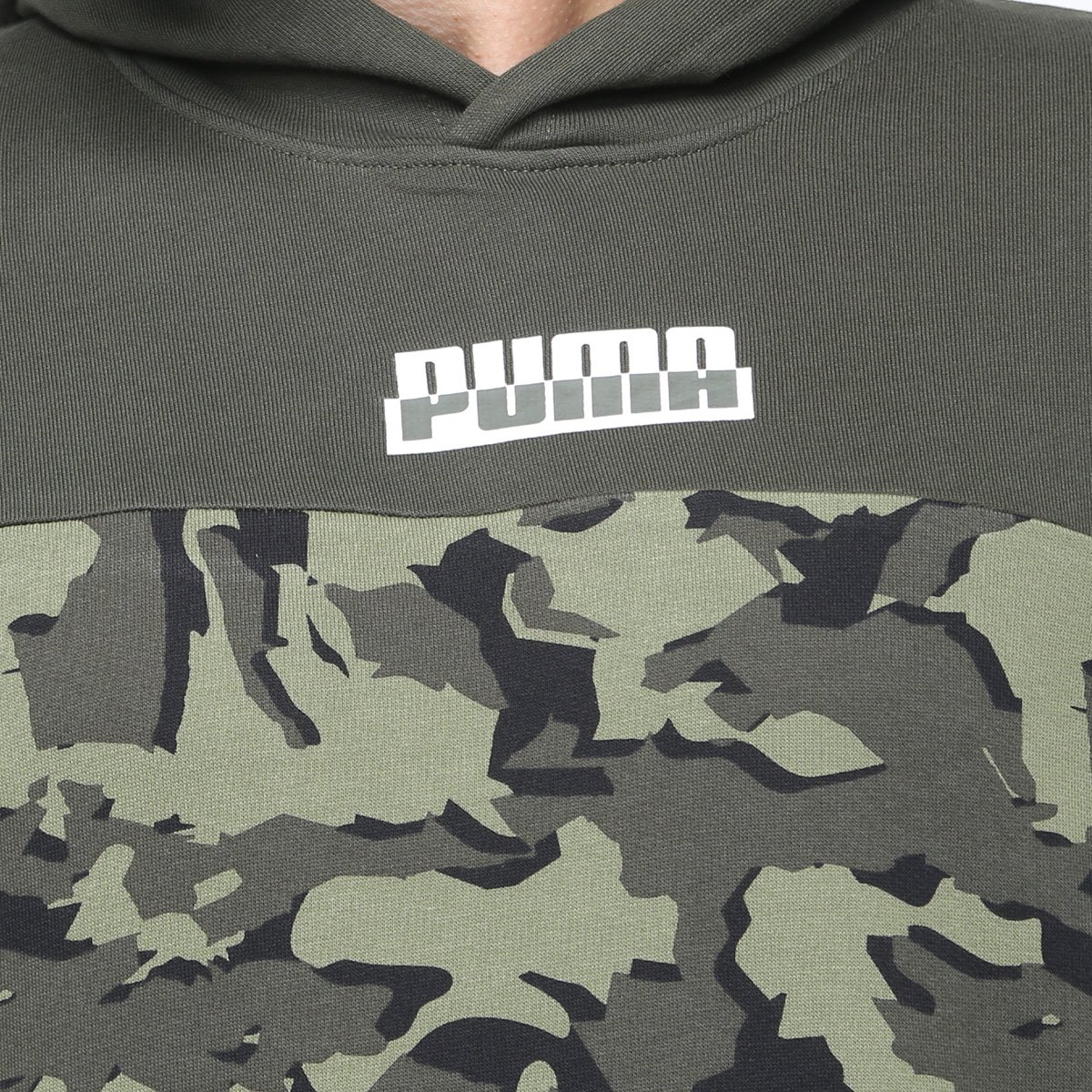 army green puma moletom com capuz