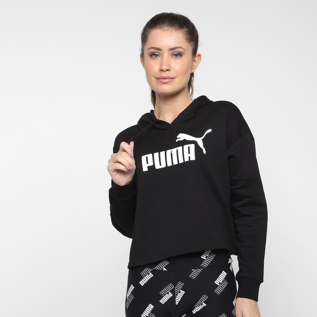 Moletom Puma Cropped Capuz Feminino