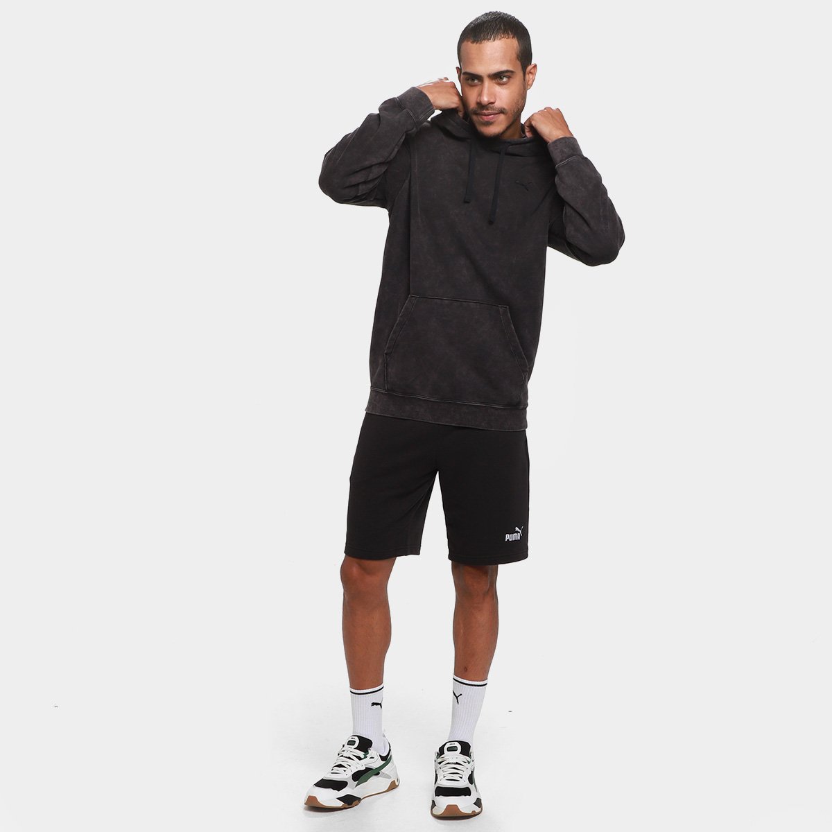 Moletom Puma Elevated Relaxed Wash Hoodie Masculino - 4