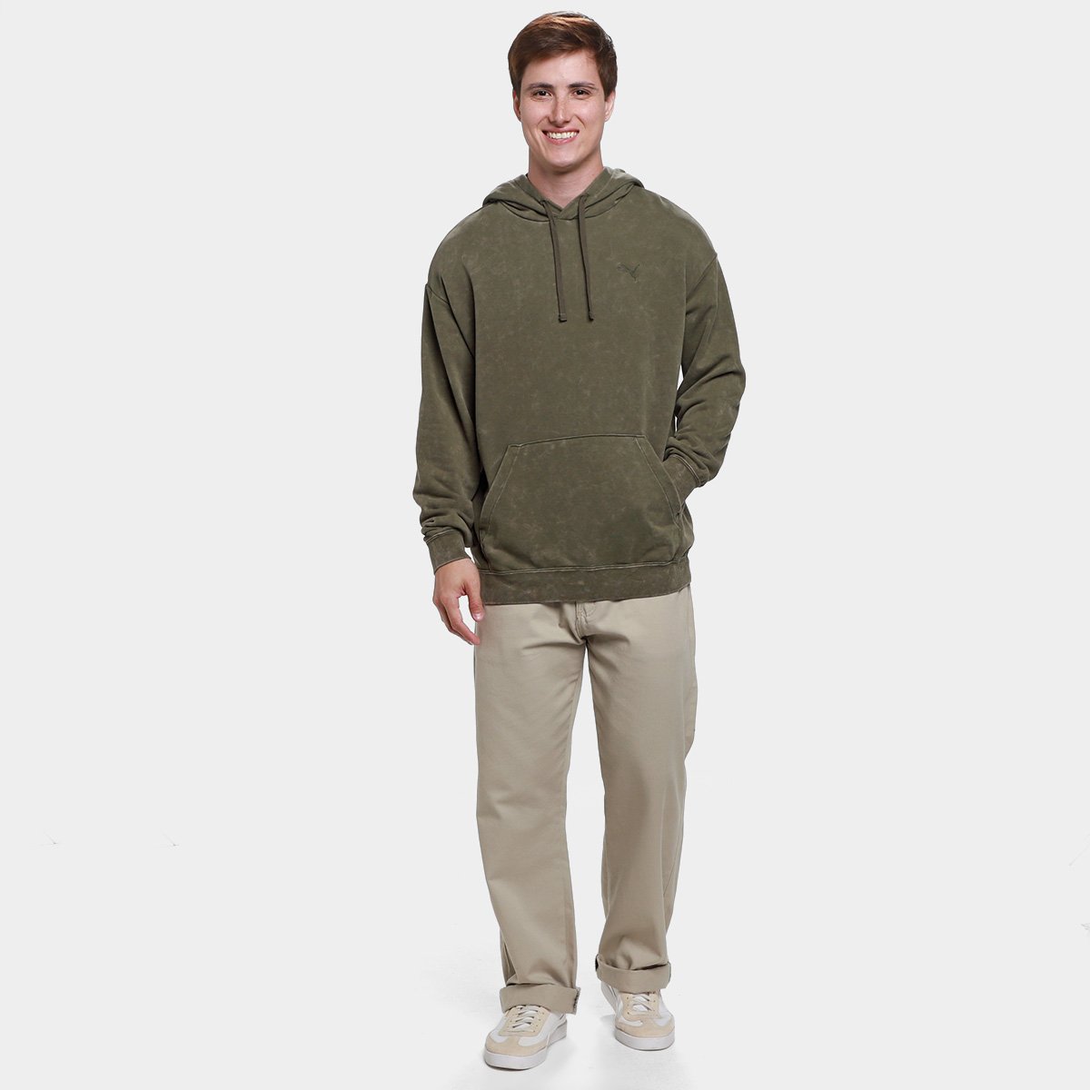 Moletom Puma Elevated Relaxed Wash Hoodie Masculino - 4