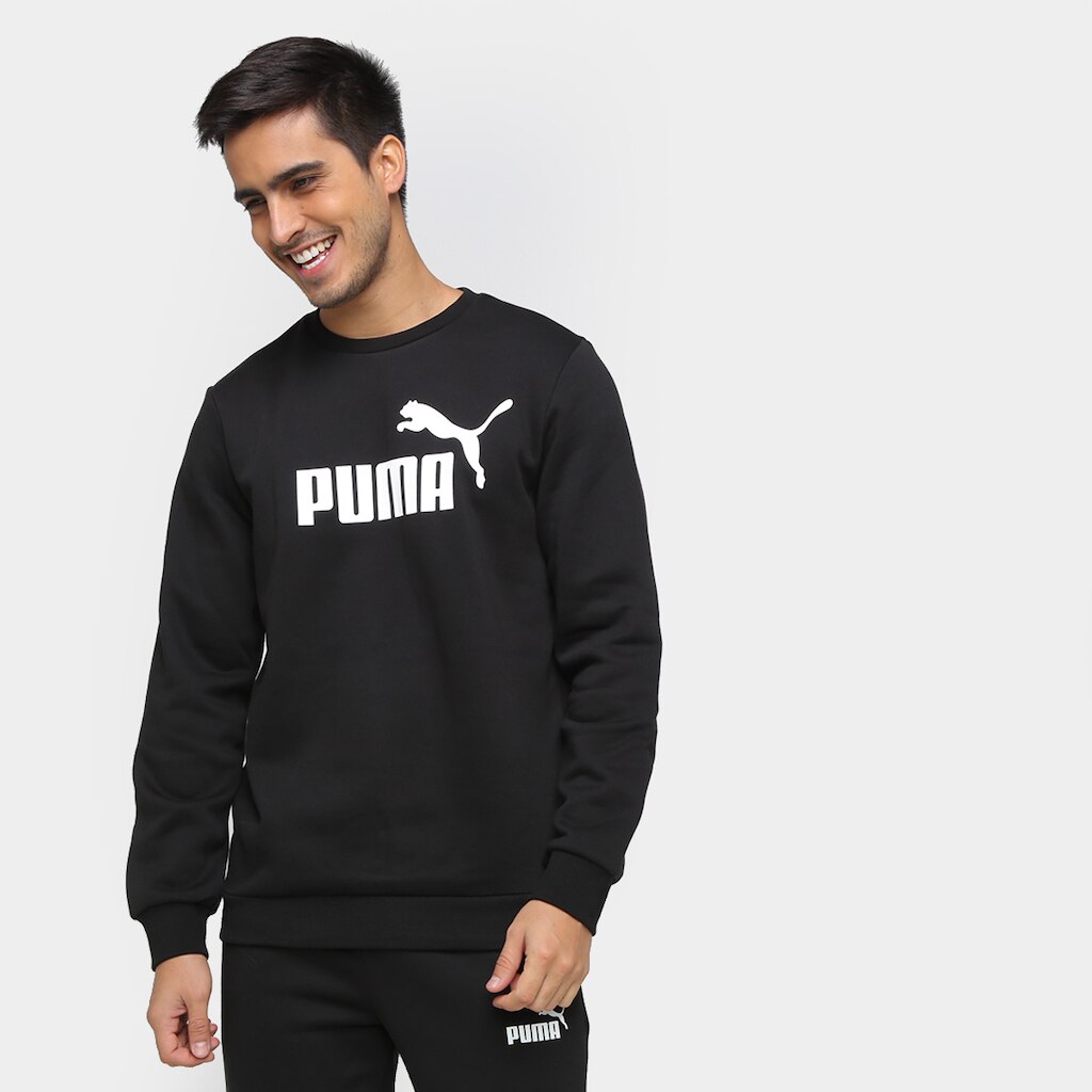 Moletom Puma Ess Big Logo Crew Fl Masculino