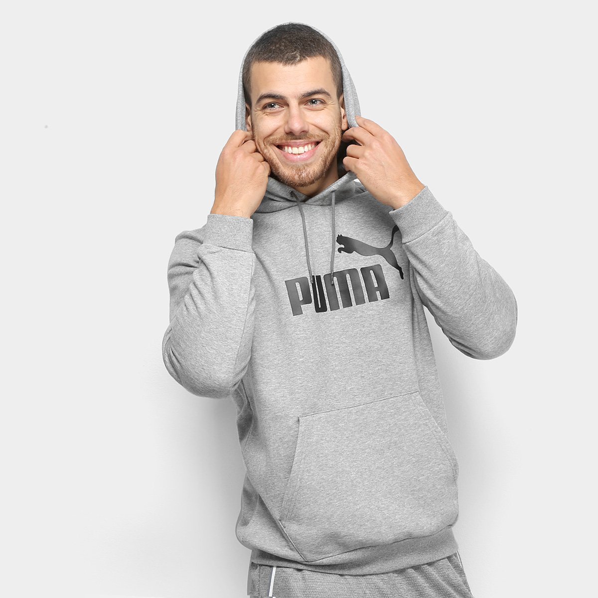 Moletom Puma Ess Hoody Fl Big Logo Masculino Menor preço em Moletom Puma Ess Hoody Fl Big Logo Masculino