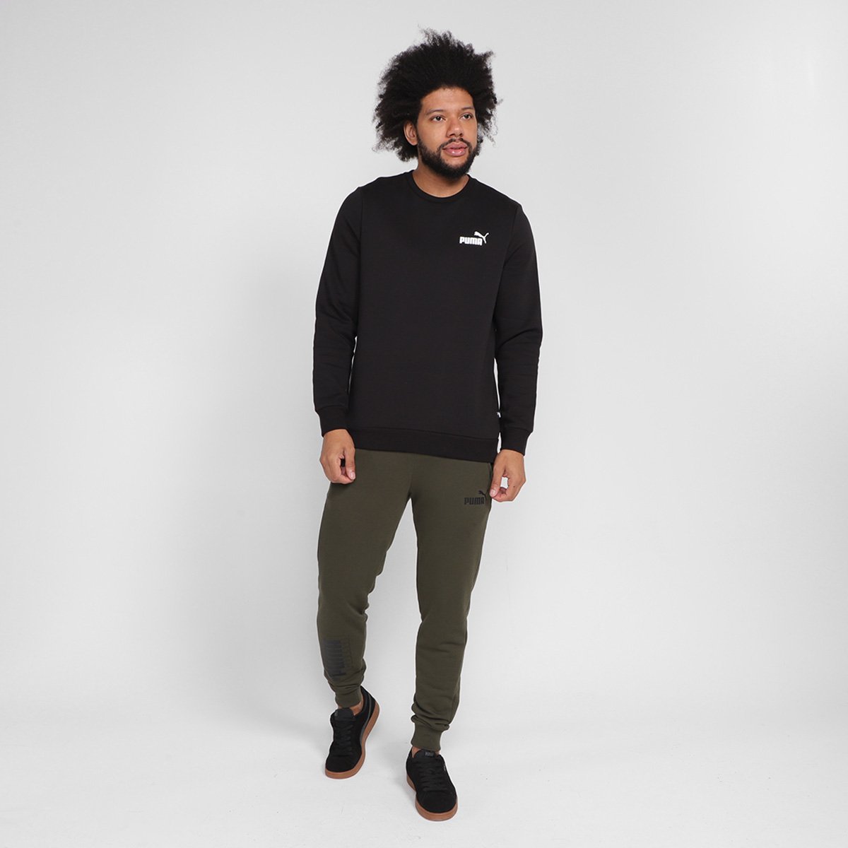 Moletom Puma Ess Small Logo Crew Fl Masculino - 3